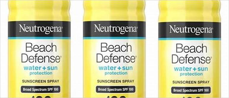 Non oily sunscreen spray